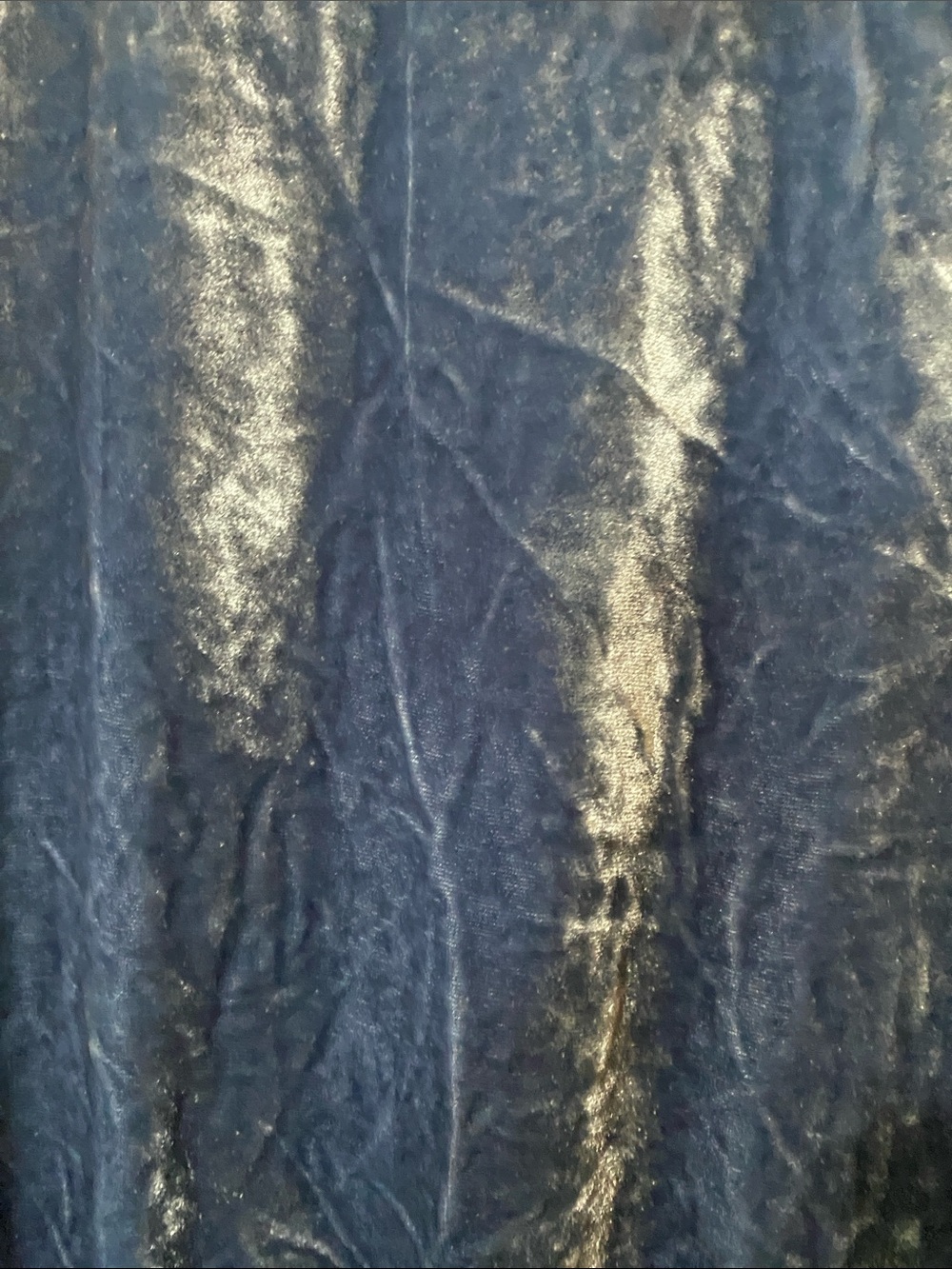 Johnny Was Navy Multicolor Embroidered Velvet-Panel Boho Long Sleeve Dress - Picture 11 of 13